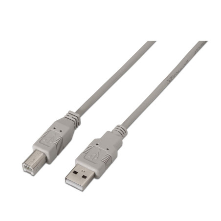 AISENS A101 – 0004 – Câble USB 2.0 Imprimante de 4.5 m, Couleur Beige