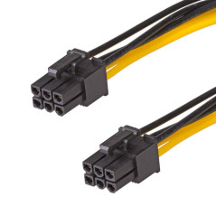 AKYGA AK-CA-49 2 x PCI-E 6 Broches Femelle Câble d'alimentation 40 cm
