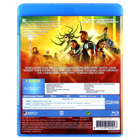 Thor: Ragnarok (THOR: RAGNAROK -, Importé d'Espagne, langues sur les détails) [Blu-ray]