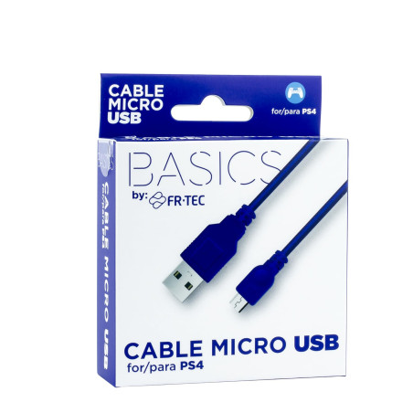 FRTEC - Câble de charge pour la manette, compatible avec Playstation 4, Micro USB a USB