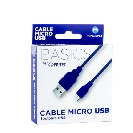 FRTEC - Câble de charge pour la manette, compatible avec Playstation 4, Micro USB a USB
