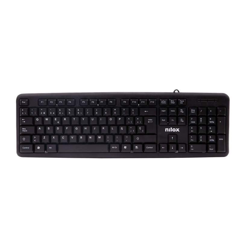 NILOX Clavier NXKBE000002 Espagnol QWERTY Noir NILOX Clavier NXKBE000002 Espagnol QWERTY Noir