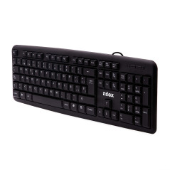 NILOX Clavier NXKBE000002 Espagnol QWERTY Noir