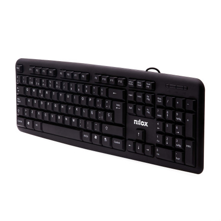 NILOX Clavier NXKBE000002 Espagnol QWERTY Noir