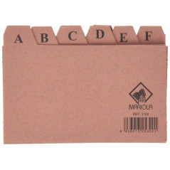 Mariola 3102 Index alphabétique 24 positions Carton 125 x 75 mm