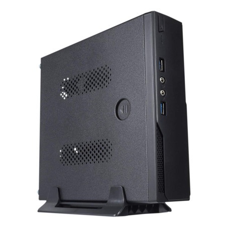 Unykach Mini Itx Caja UK 1003 Compact et Sobre Design en Noir. Deux connexions USB 3.0 à l'avant. Comprend Le Support VESA pour 