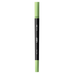 BIC Intensity feutre d'écriture Double Pointe et Corps Noir Mat - Couleurs assorties, Pochette de 12