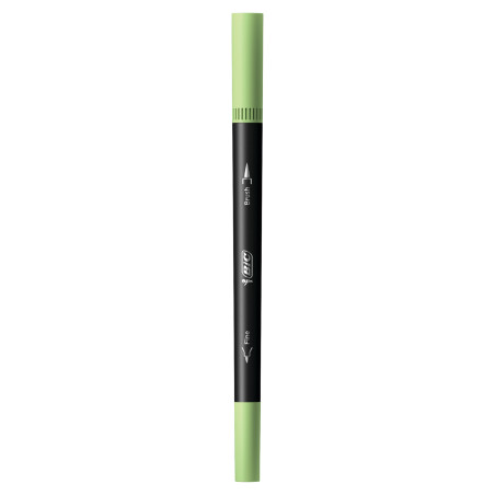 BIC Intensity feutre d'écriture Double Pointe et Corps Noir Mat - Couleurs assorties, Pochette de 12