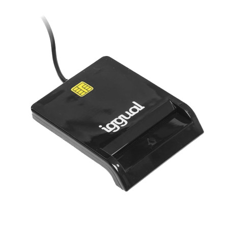 iggual Lecteur de cartes ID DNI SIP USB 2.0 noir