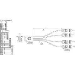 Inline 27620 Mini SAS Cable SFF8087 to 4x SATA, 1: 1, OCR 0.5 m