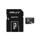 PNY Performance Plus Carte Mémoire microSDXC 128 Go + Adaptateur SD, Classe 10