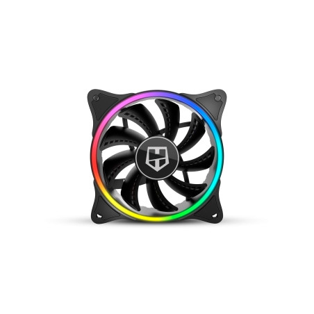 Nox Hummer X-FAN -NXHUMMERXFAN- Ventilateur PC 120 mm, double anneau LED ARGB Rainbow, ultra silencieux avec patins en caoutchou
