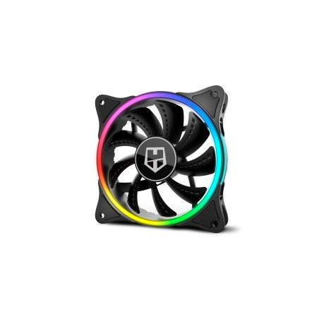 Nox Hummer X-FAN -NXHUMMERXFAN- Ventilateur PC 120 mm, double anneau LED ARGB Rainbow, ultra silencieux avec patins en caoutchou