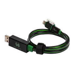 Real Power LED Floating Câble Câble Flottant 2 en 1 Noir/Vert