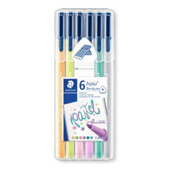 Staedtler Triplus Color 323, Feutres De Couleur "My Pastel Colours", Pointe De 1 Mm, Pour Écriture Et Coloriage, Étui Chevalet A