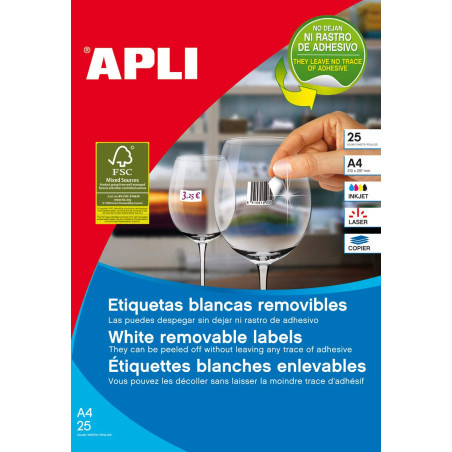 APLI 10314 – Étiquettes adhésives 45 x 8 mm