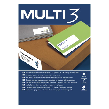 Universal Labels MULTI 3, 70x25. 4mm, rectangle, white 100 sheets