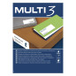 Universal Labels MULTI 3, 70x25. 4mm, rectangle, white 100 sheets