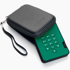 iStorage diskAshur2 HDD 1To Vert - Disque dur portable sécurisé - Protégé par mot de passe - Résistant à la poussière et à l'eau
