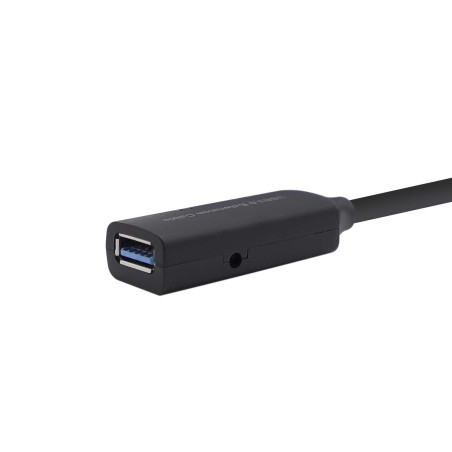Aisens A105-0409 Câble USB 3.0 rallonge avec amplificateur et Alimentation, Type A/M-A/H, Noir, 15 m