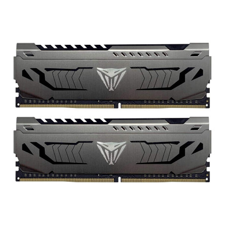 Patriot Memory Kit de Mémoire Haute Performance Viper Steel DDR4 3600 MHz 16Go (2x8Go) C17 Gris