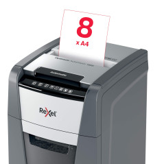 Rexel 2020150X Auto+ 150X – Destructeur de Documents Automatique Coupe Croisée Sécurité P4, Capacité 150 Feuilles, Corbeille 44 