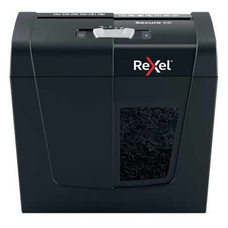 Rexel 2020122 Secure X6 - Destructeur de Documents Coupe Croisée Sécurité P4, Capacité 7-6 Feuilles (70-80 g/m²), Corbeille 10 l