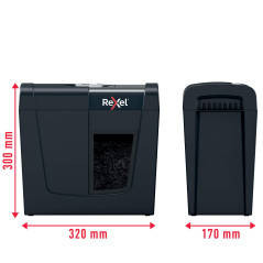 Rexel 2020122 Secure X6 - Destructeur de Documents Coupe Croisée Sécurité P4, Capacité 7-6 Feuilles (70-80 g/m²), Corbeille 10 l