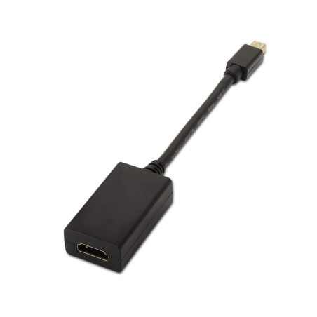 AISENS A125 – 0137 – Convertisseur Mini DP vers HDMI de 15 cm, Couleur Noir
