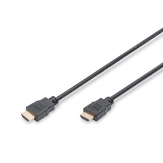 DIGITUS Câble HDMI - 3 m - UltraHD 4k 30 Hz - avec canal Ethernet - compatible avec TV, vidéoprojecteur, moniteur - contacts pla