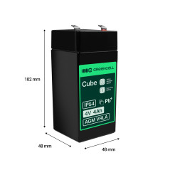 Green Cell® Rechargeable Batterie AGM 4V 4Ah VRLA accumulateur au Gel Plomb Cycles Sans Entretien Battery étanche Jouets | Alarm