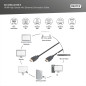 DIGITUS Câble HDMI - 3 m - UltraHD 4k 30 Hz - avec canal Ethernet - compatible avec TV, vidéoprojecteur, moniteur - contacts pla DIGITUS Câble HDMI - 3 m - UltraHD 4k 30 Hz - avec canal Ethernet - compatible avec TV, vidéoprojecteur, moniteur - contacts pla