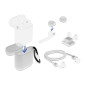 DeLOCK Apple 18351 Coque de Protection en Silicone avec kit d'accessoires 5 en 1 Blanc Compatible avec Airpods 1 & 2 DeLOCK Apple 18351 Coque de Protection en Silicone avec kit d'accessoires 5 en 1 Blanc Compatible avec Airpods 1 & 2