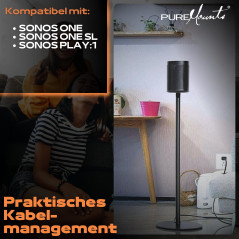 PureMounts® Supports d'enceinte pour SONOS One®, Noir