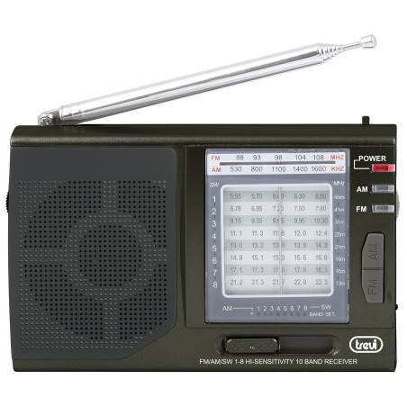 Trevi MB 728 Portable Analogique Noir Radio Portable - Radios Portables (Portable, Analogique, AM, FM, SW, 87,5-108 MHz, 520-162