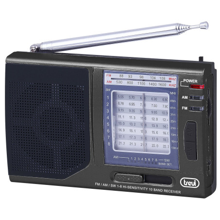 Trevi MB 728 Portable Analogique Noir Radio Portable - Radios Portables (Portable, Analogique, AM, FM, SW, 87,5-108 MHz, 520-162