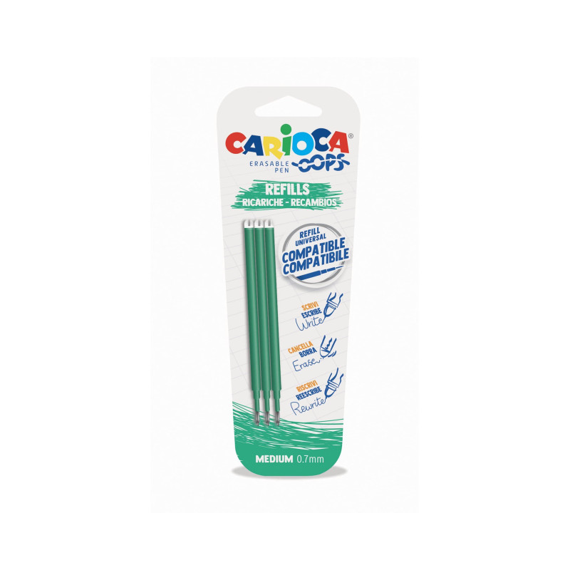 Carioca 43041/04 Oops Recharge Green Blister 3 pcs Carioca 43041/04 Oops Recharge Green Blister 3 pcs