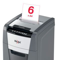 Rexel 2020100M Auto+ 100M – Destructeur de Documents Automatique Coupe Micro Sécurité P5, Capacité 100 Feuilles, Corbeille 34 li