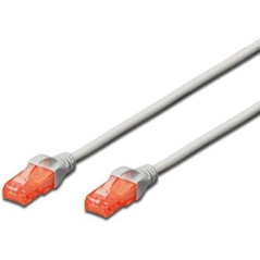 Ewent Câble de réseau Patch Cat 6 U/UTP, aWG 24/7, 2 connecteurs RJ45 Gris Gris 20 MT