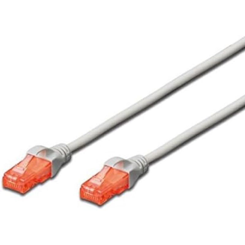 Ewent Câble de réseau Patch Cat 6 U/UTP, aWG 24/7, 2 connecteurs RJ45 Gris Gris 20 MT