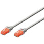 Ewent Câble de réseau Patch Cat 6 U/UTP, aWG 24/7, 2 connecteurs RJ45 Gris Gris 20 MT