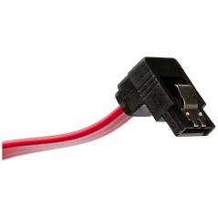 Ewent Câble SATA III, Vitesse 6 Gbits avec Clips en métal, SATA L-Type Rouge Rouge 30 cm