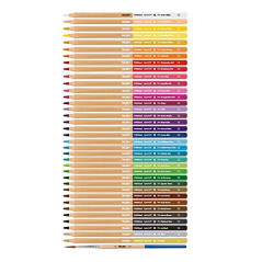 MILAN Boîte métallique 36 crayons de couleurs aquarellables mine épaisse Ø 3,5 mm hexagonale + pinceau