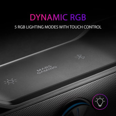 Mars Gaming MSBX, Barre de Son Gaming 10W, Éclairage RGB Dynamique, Processeur Sonore DSP, Bluetooth 5.0 + Jack, Son Spatial Mul