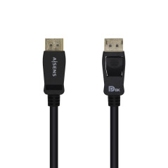 AISENS CABLE DISPLAYPORT A149-0430/ DISPLAYPORT MACHO DISPLAYPORT MACHO/ 0.5M/ NEGRO