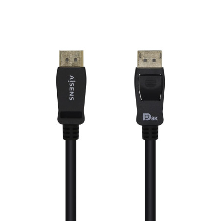 AISENS CABLE DISPLAYPORT A149-0430/ DISPLAYPORT MACHO DISPLAYPORT MACHO/ 0.5M/ NEGRO