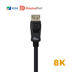 AISENS CABLE DISPLAYPORT A149-0430/ DISPLAYPORT MACHO DISPLAYPORT MACHO/ 0.5M/ NEGRO