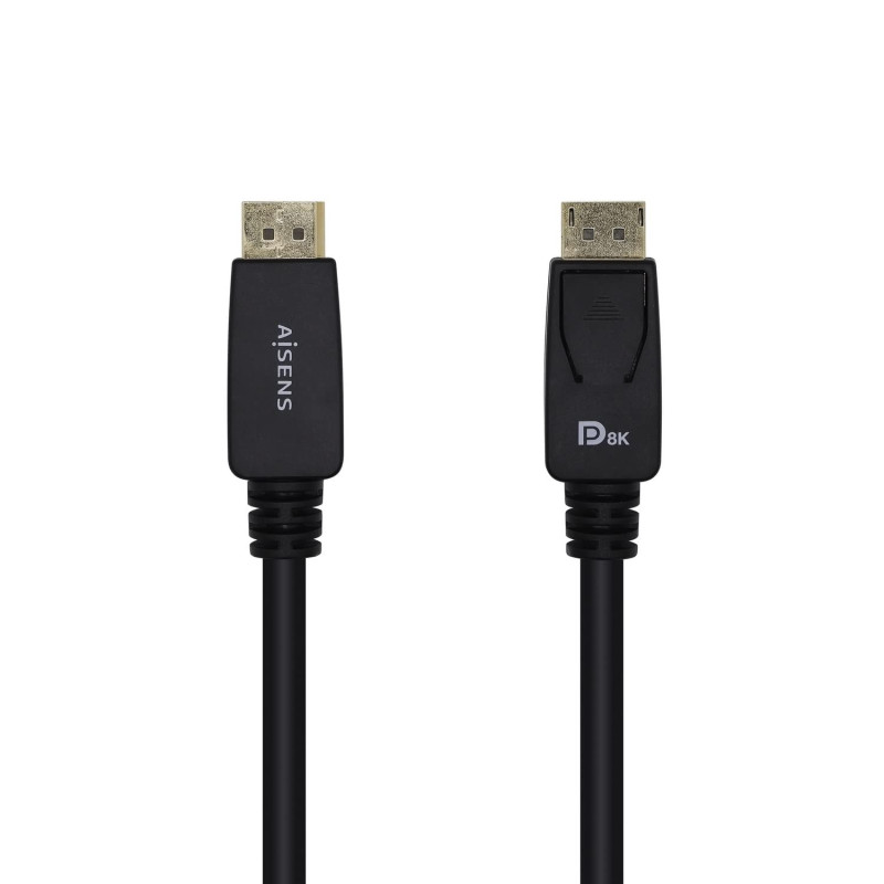AISENS Câble Displayport certifié V1.4 8k 60hz mâle à mâle 3m noir AISENS Câble Displayport certifié V1.4 8k 60hz mâle à mâle 3m noir