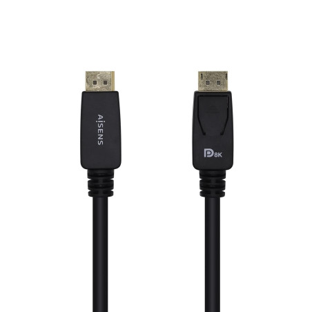 AISENS Câble Displayport certifié V1.4 8k 60hz mâle à mâle 3m noir