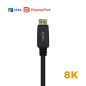 AISENS Câble Displayport certifié V1.4 8k 60hz mâle à mâle 3m noir AISENS Câble Displayport certifié V1.4 8k 60hz mâle à mâle 3m noir